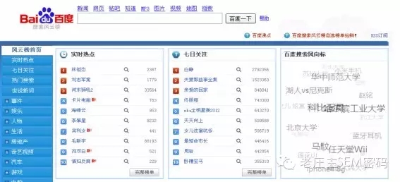 百度风云榜